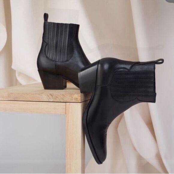 Maje Farwest Leather Cowboy Western Boots